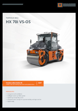 Tandem-Vibrowalzen Hamm HX 70i VS-OS