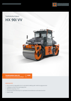 Tandem-Vibrowalzen Hamm HX 90i VV