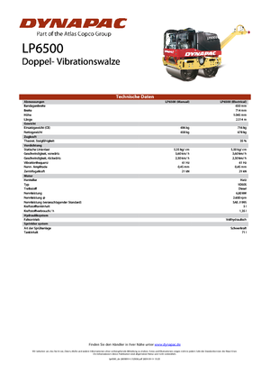 Tandem-Vibrowalzen Dynapac LP 6500