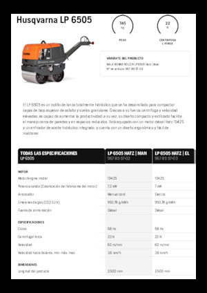 Tandem-Vibrowalzen Husqvarna LP 6505