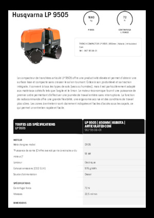 Tandem-Vibrowalzen Husqvarna LP 9505