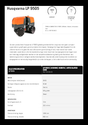 Tandem-Vibrowalzen Husqvarna LP 9505