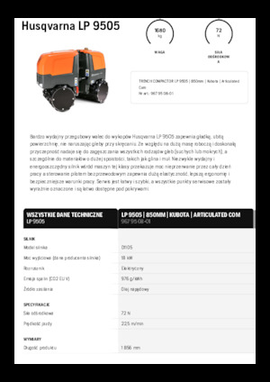 Tandem-Vibrowalzen Husqvarna LP 9505