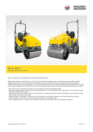 Tandem-Vibrowalzen Wacker Neuson RD 16-100