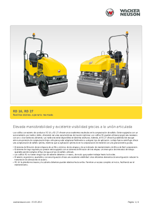 Tandem-Vibrowalzen Wacker Neuson RD 16-100