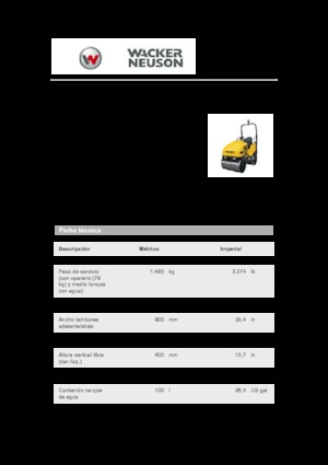 Tandem-Vibrowalzen Wacker Neuson RD 16-90