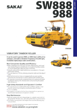 Tandem-Vibrowalzen Sakai SW888