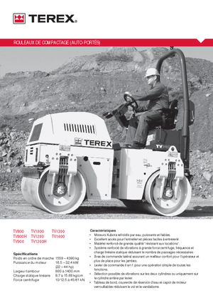 Tandem-Vibrowalzen Terex TV 900