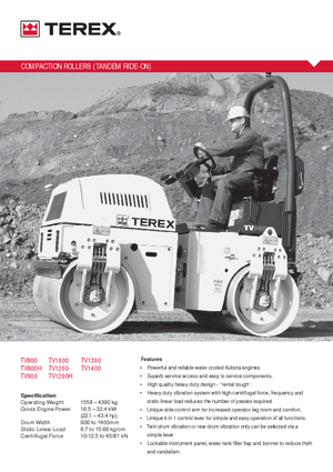 Tandem-Vibrowalzen Terex TV 900