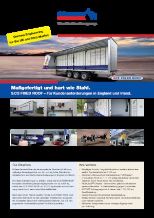 Schiebeplanen Plateausattelanhänger Schmitz Cargobull S.CS FIXED ROOF