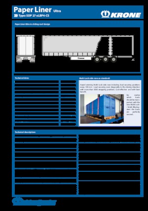 Schiebeplanen Plateausattelanhänger Krone SDP 27 eLUBP-CS