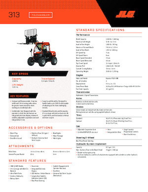 Teleskopen starr JLG 313