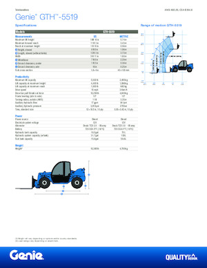 Teleskopen starr Genie GTH-5519 