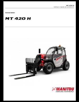 Teleskopen starr Manitou MT 420 H