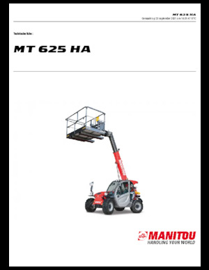 Teleskopen starr Manitou MT 625 HA