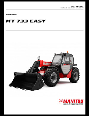 Teleskopen starr Manitou MT 733 EASY Standard (STV)