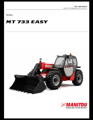 Teleskopen starr Manitou MT 733 EASY Standard (STV)