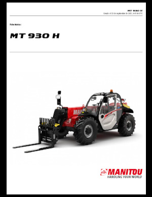 Teleskopen starr Manitou MT 930 H 75 K Standard