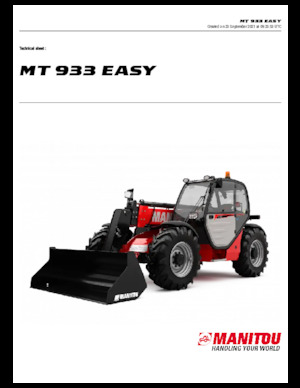 Teleskopen starr Manitou MT 933 EASY Standard