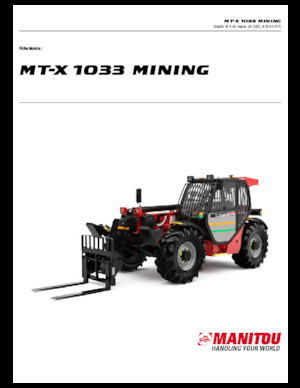 Teleskopen starr Manitou MT-X 1033 Mining