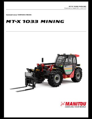 Teleskopen starr Manitou MT-X 1033 Mining