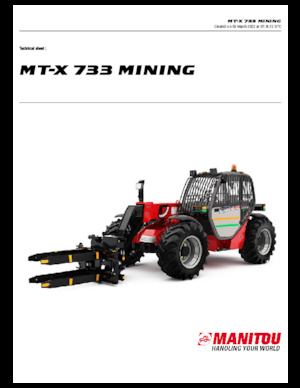 Teleskopen starr Manitou MT-X 733 Mining