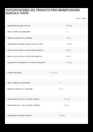 Teleskopen starr Caterpillar TH357D