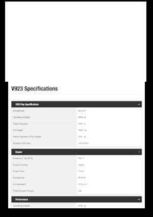 Teleskopen starr Bobcat VersaHANDLER V923
