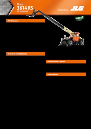 Teleskopen starr JLG 3614 RS
