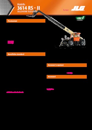 Teleskopen starr JLG 3614 RS