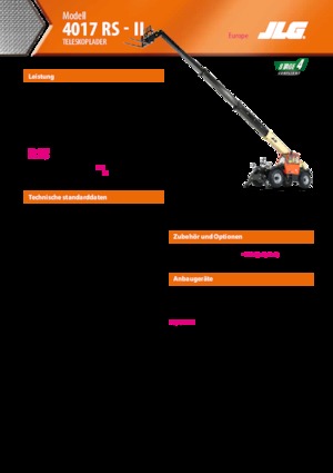 Teleskopen starr JLG 4017 RS