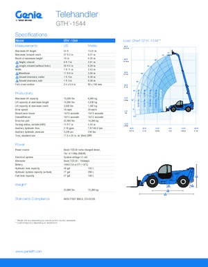 Teleskopen starr Genie GTH-1544 