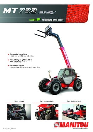 Teleskopen starr Manitou MT 732 Easy