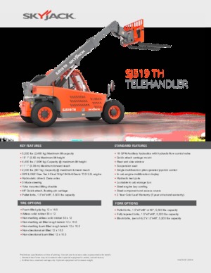 Teleskopen starr Skyjack SJ519 TH