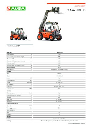 Teleskopen starr Ausa T 144 H Plus