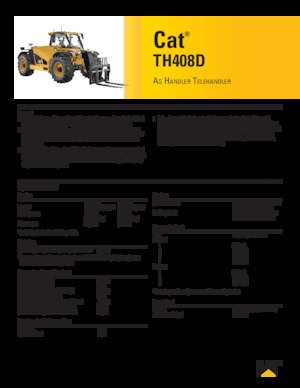 Teleskopen starr Caterpillar TH408D