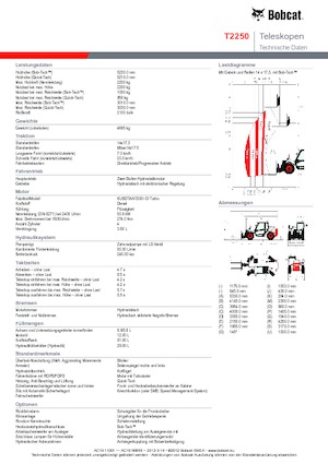 Teleskopen starr Bobcat T 2250