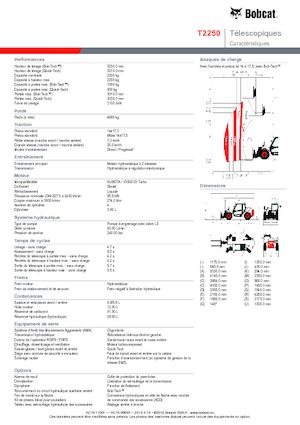 Teleskopen starr Bobcat T 2250