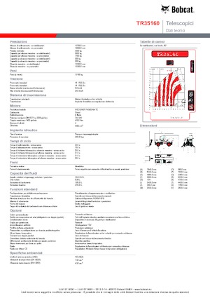 Teleskopen mit Oberwagen Bobcat TR 35160