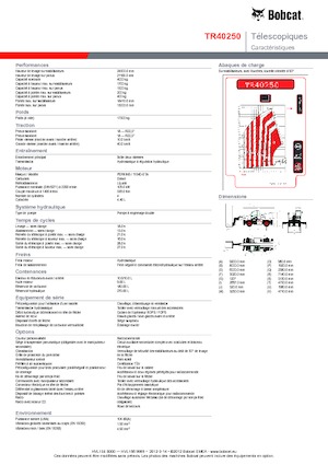 Teleskopen mit Oberwagen Bobcat TR40250