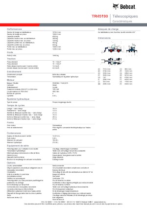 Teleskopen mit Oberwagen Bobcat TR45190
