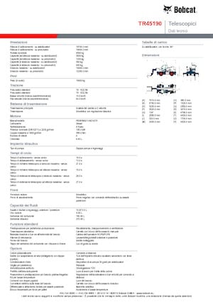 Teleskopen mit Oberwagen Bobcat TR45190