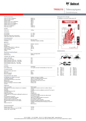Teleskopen mit Oberwagen Bobcat TR50210