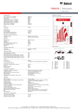 Teleskopen mit Oberwagen Bobcat TR50210
