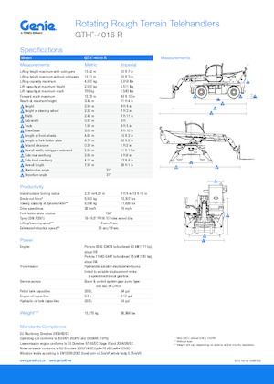 Teleskopen mit Oberwagen Genie GTH4016R