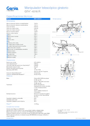 Teleskopen mit Oberwagen Genie GTH4016R