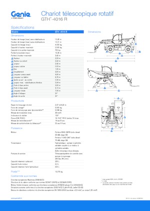 Teleskopen mit Oberwagen Genie GTH4016R