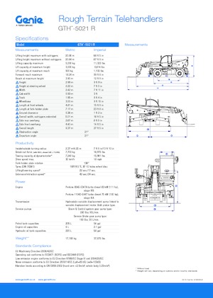 Teleskopen mit Oberwagen Genie GTH5021R