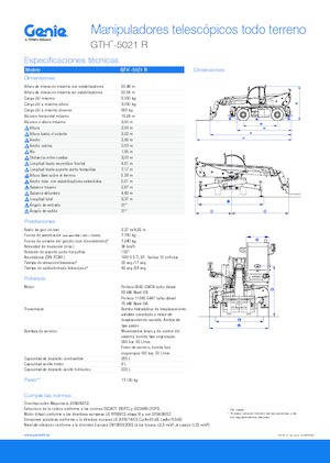 Teleskopen mit Oberwagen Genie GTH5021R
