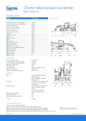 Teleskopen mit Oberwagen Genie GTH5021R